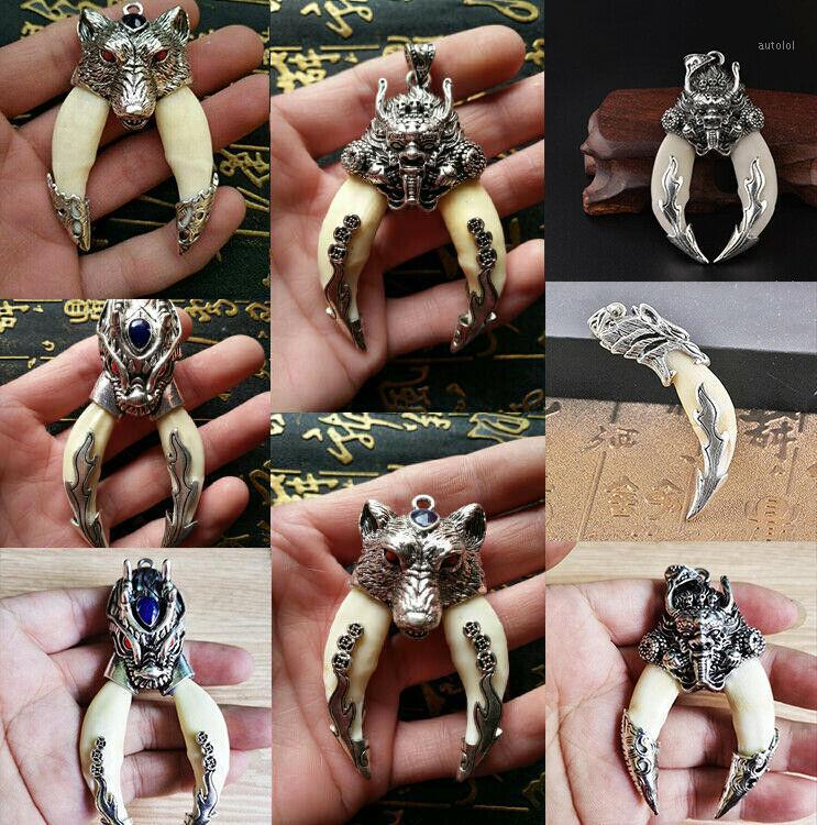 Necklace Wolf Fangs Pendant Tooth Bone Vintage Tibetan Amulet Antiques Figurines Hip Hop Jewelry Choker Necklaces Pendants1
Necklace Wolf Fangs Pendant Tooth Bone Vintage Tibetan Amulet Antiques Figurines Hip Hop Jewelry Choker Necklaces Pendants1