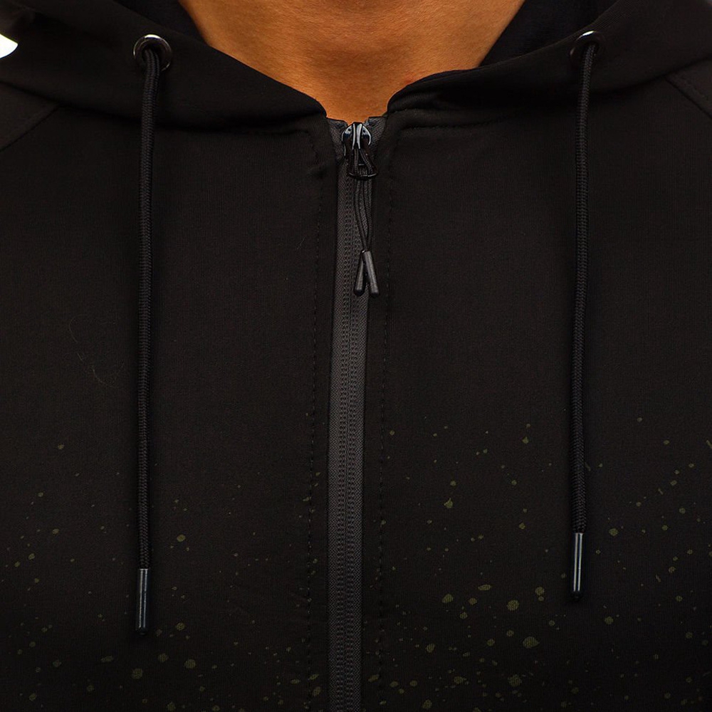 Hooded sweater personality letter printing casual men's cardigan shirt men