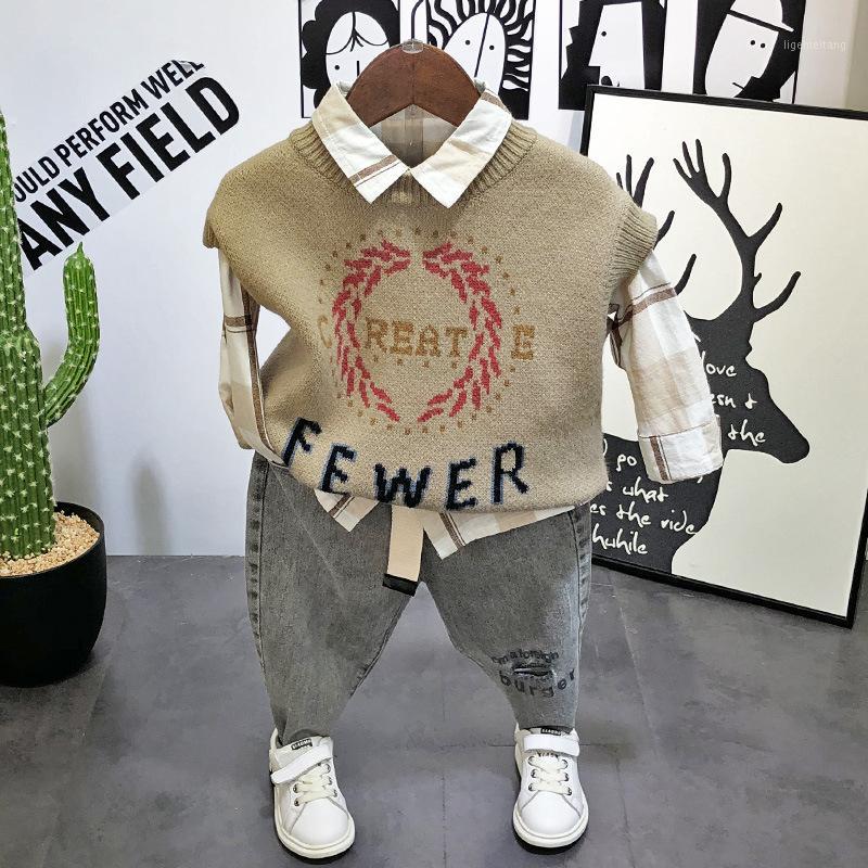 3PCS WLG Boys Clothes Kids Spring Autumn Khaki Vest Plaid Shirt and Denim Jean Set Baby Boy Casual All Match Outfits for 2-6T1
3PCS WLG Boys Clothes Kids Spring Autumn Khaki Vest Plaid Shirt and Denim Jean Set Baby Boy Casual All Match Outfits for 2-6T1