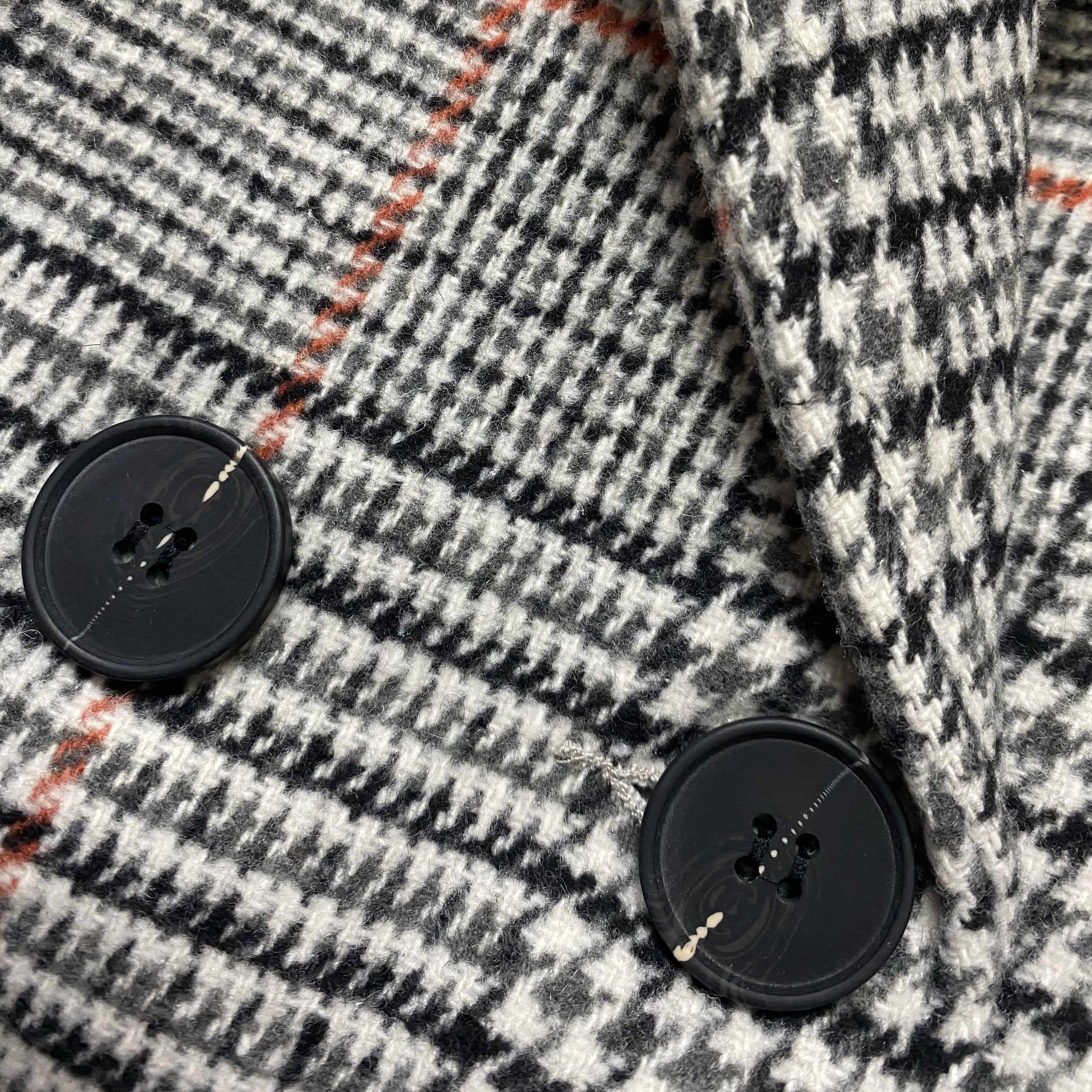 Autumn Winter Long Coat Women Casual Plus Size Plaid Double breasted Wool Blazers Jacket Female Elegant Overisze Outwear 201222