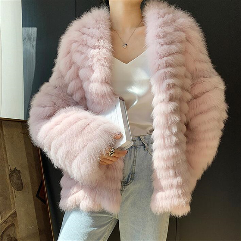 abrigos mujer invierno winter real fox fur coat women fur jacket short coat 201103