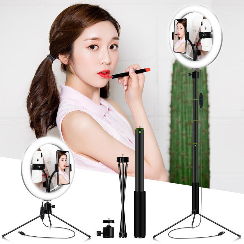 10 Inch LED Selfie Ring Light profissional USB Ring Lamp Photography Photo with Phone Holder 1.5M tripod stand for Makeup1
10 Inch LED Selfie Ring Light profissional USB Ring Lamp Photography Photo with Phone Holder 1.5M tripod stand for Makeup1