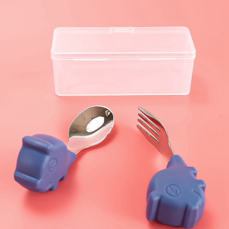 Cow Silicone Baby Feeding Silicone Plate Kids Bowl For Breakfast Nursning Feeding Tableware Set With Spoon Fork Set LJ201221