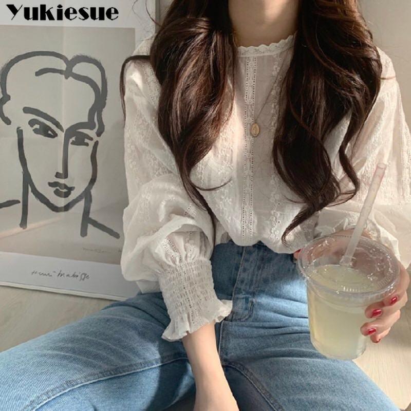 2021 summer women' shirt blouse for women lace long sleeve blusas womens tops and blouses chiffon shirts ladie' top plus size, White
2021 summer women' shirt blouse for women lace long sleeve blusas womens tops and blouses chiffon shirts ladie' top plus size, White