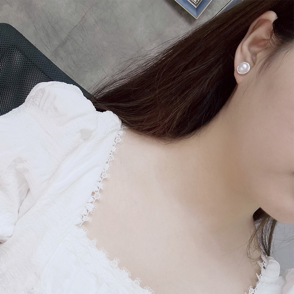 S925 Sterling Needle Pearl Stud Earrings New Style Fashion Women 18k Gold Plated Earrings Jewelry Wholesale