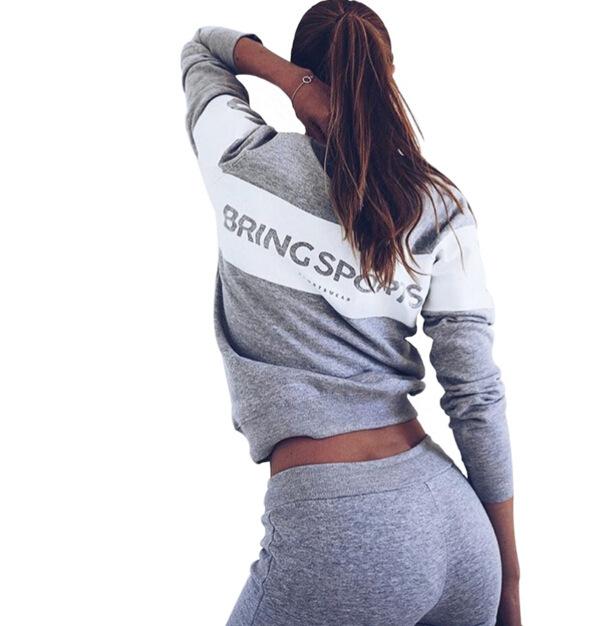 Bring 2020 New Design Fashion Hot Sale Suit Set Women Tracksuit Two-piece Style Outfit Sweatshirt Sport Wear, Grey
Bring 2020 New Design Fashion Hot Sale Suit Set Women Tracksuit Two-piece Style Outfit Sweatshirt Sport Wear, Grey