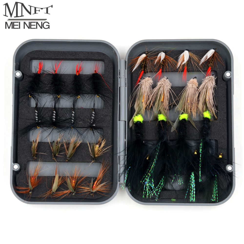 MNFT 32Pcs/Boxed Black Brown Dry Flies Fly Fishing Lure Wooly Bugger Streamer Trout Nymph Lures Carp Artificial Fish Bait 201031 от DHgate WW