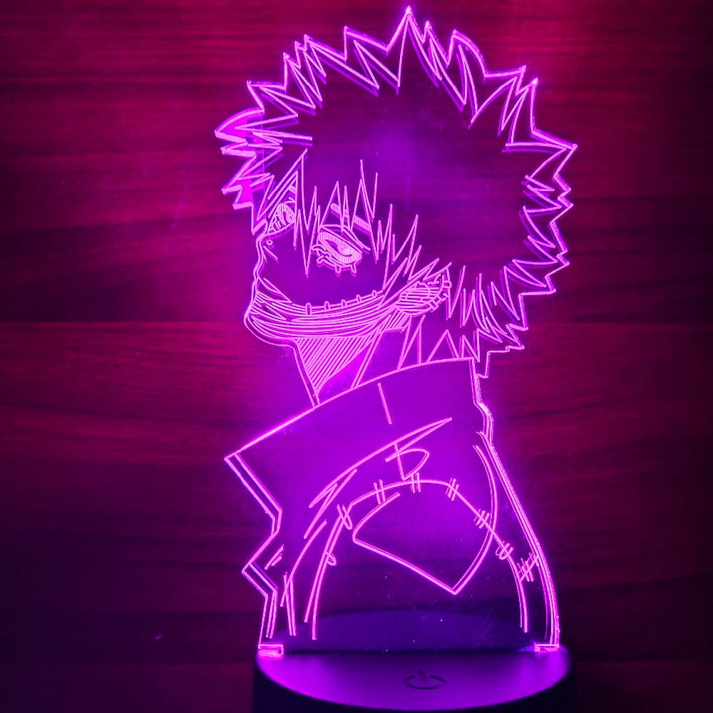 MY HERO ACADEMIA DABI Figures 3d Anime Lamp Nightlight Model Toys Boku no Hero Academia Dabi Figurine Collection Led Toy