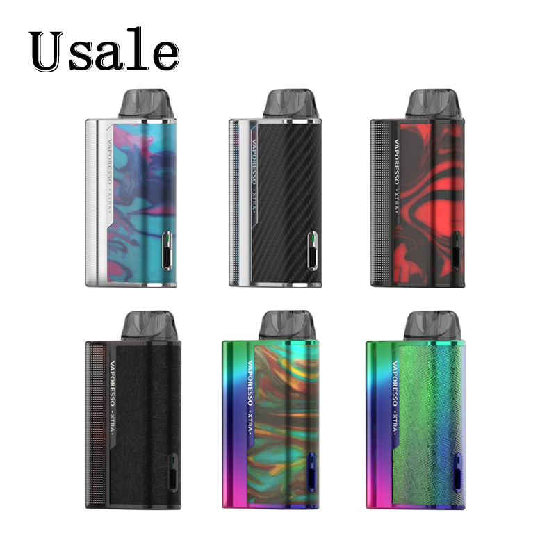 Vaporesso XTRA Pod Kit with 900mAh Battery 2ml Cartridge 0.8ohm 1.2ohm Meshed Unipod Vape Device 100% Original, Silver resin
Vaporesso XTRA Pod Kit with 900mAh Battery 2ml Cartridge 0.8ohm 1.2ohm Meshed Unipod Vape Device 100% Original, Silver resin
