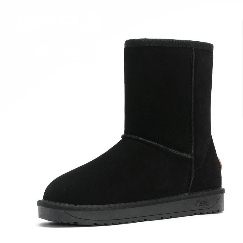 Snow boots women's new winter medium tube basic waterproof warm and antiskid snow cotton shoes, Black
Snow boots women's new winter medium tube basic waterproof warm and antiskid snow cotton shoes, Black