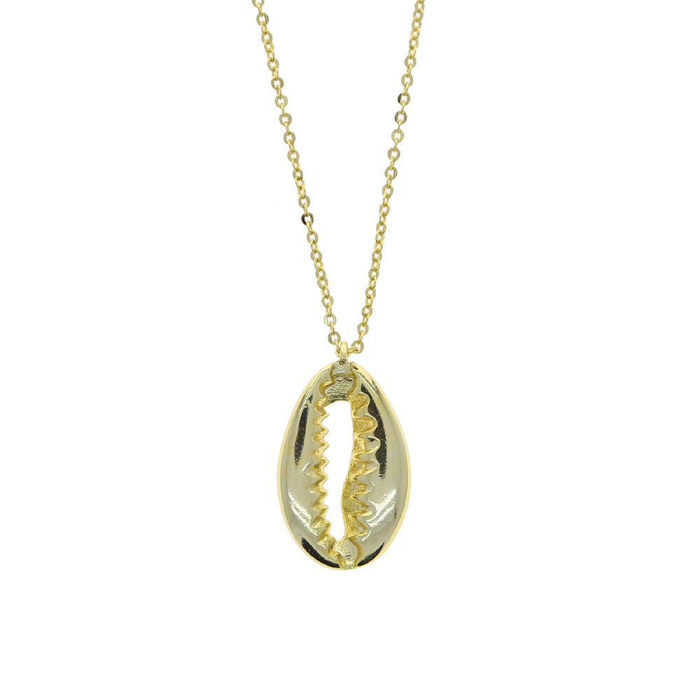 Gold Color Plated Summer Beach Sea Shell Pendant Wholesale Cheap Necklace Jewelry 2021 Valentine's Day Gift For Lover Girlfriend