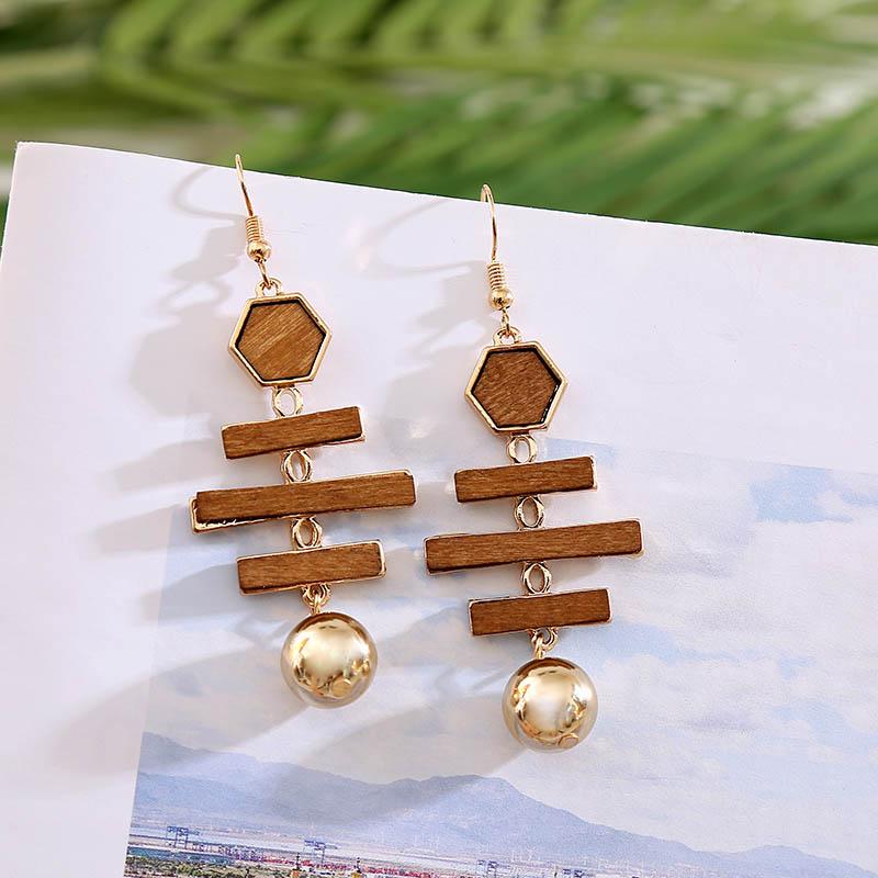 New Korean Long Geometric Irregular Wooden Drop Earrings For Women Vintage Brown Hyperbole Wood Statement Earring Jewelry Gifts
New Korean Long Geometric Irregular Wooden Drop Earrings For Women Vintage Brown Hyperbole Wood Statement Earring Jewelry Gifts