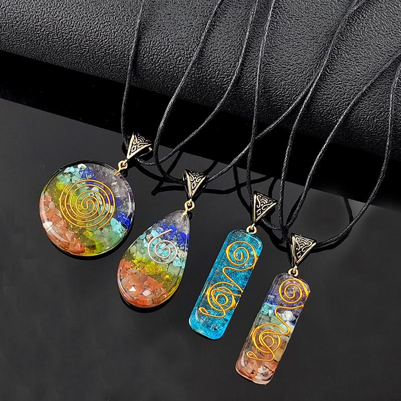 7 Chakra Energy Pendant Orgonite Necklace Rainbow Crystal Pendant Yoga Meditation Necklace Resin Jewelry For Women Men
7 Chakra Energy Pendant Orgonite Necklace Rainbow Crystal Pendant Yoga Meditation Necklace Resin Jewelry For Women Men