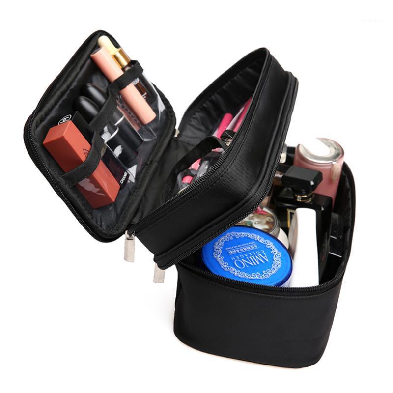 2021 Large Capacity Toiletry Bag Simple Solid Color Portable Double Layer Travel Cosmetic Makeup Tool Storage Pouch with Handle1, Black
2021 Large Capacity Toiletry Bag Simple Solid Color Portable Double Layer Travel Cosmetic Makeup Tool Storage Pouch with Handle1, Black