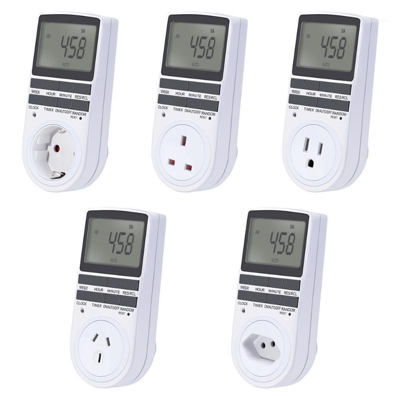 

Electronic Digital Timer Switch 24-hour Cycle EU UK Au US Br Plug Intelligent Home Timer Socket Programmable Timing Socket 220V1