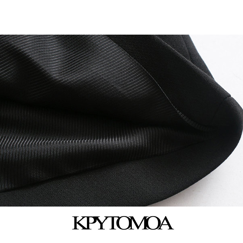 Vintage Stylish Short Style Double Breasted Blazer Coat Women Fashion Notched Collar Long Sleeve Female Outerwear Chic Tops 201114