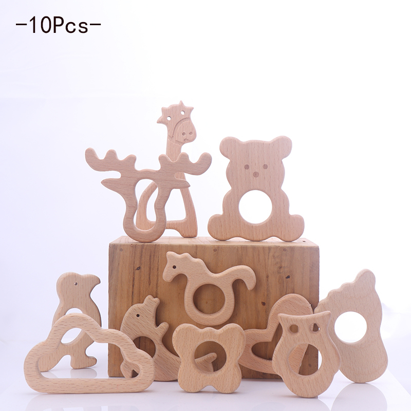 10Pcs/Lot Baby Teether Animal Beech Wood Animal Shape DIY Accessories Teething Toys Baby Products Wooden Teethers Wholesale 201123
10Pcs/Lot Baby Teether Animal Beech Wood Animal Shape DIY Accessories Teething Toys Baby Products Wooden Teethers Wholesale 201123