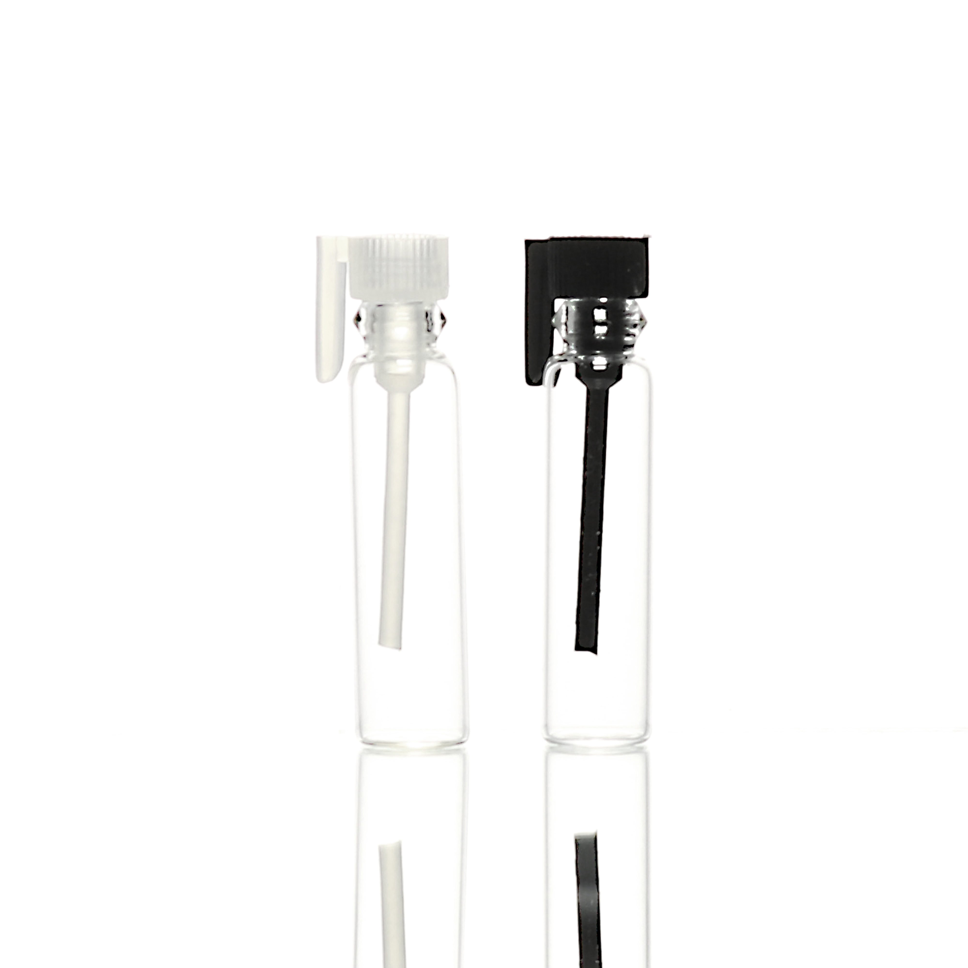 0.5 1 3 2ML mini glass sample perfume vial with plastic lids wholesale samples packaging