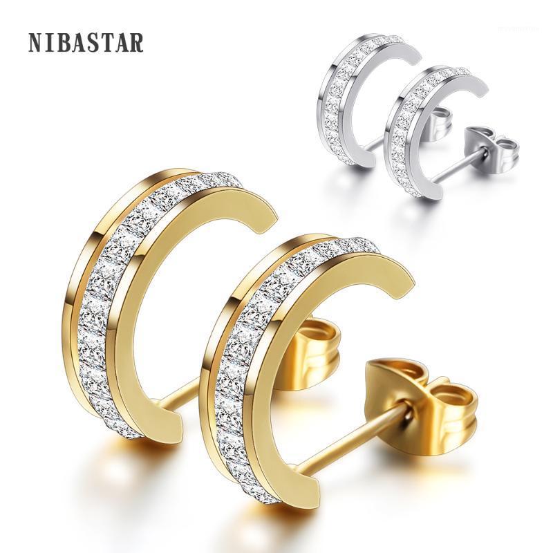 4mm Wide Two Colors 316L Stainless Steel Hoop Earrings for Women Crystal Zircon Earring Fashion Jewelry1 
4mm Wide Two Colors 316L Stainless Steel Hoop Earrings for Women Crystal Zircon Earring Fashion Jewelry1