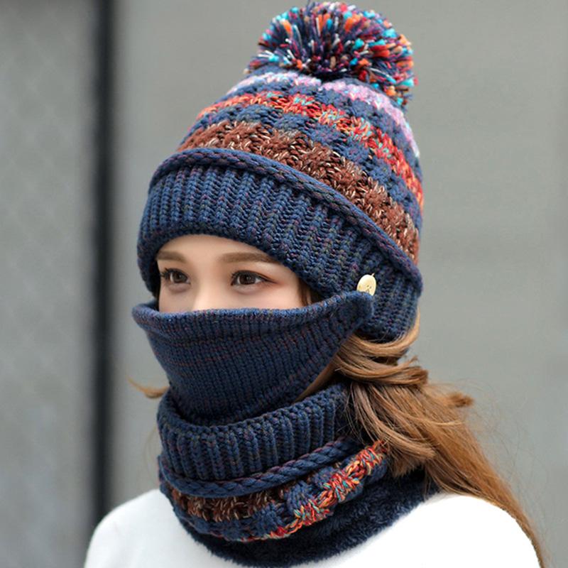 2020 Hat winter women's Mask Hat for girls Scarf Thick Warm Fleece Inside Knitted Scarf Set 3pcs Winter Riding fashion Hats, B-beige
2020 Hat winter women's Mask Hat for girls Scarf Thick Warm Fleece Inside Knitted Scarf Set 3pcs Winter Riding fashion Hats, B-beige