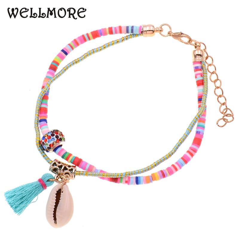 WELLMORE handmade shell Anklet bracelets bohemia Anklets for women Holiday beach Anklet Foot Jewelry wholesale dropshipping
WELLMORE handmade shell Anklet bracelets bohemia Anklets for women Holiday beach Anklet Foot Jewelry wholesale dropshipping