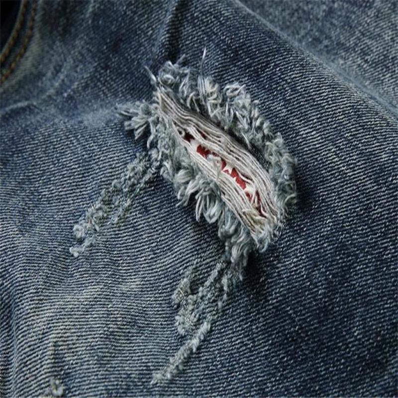New Men Jeans Hole Ripped Stretch Destroyed Hip Hop Jean Homme Masculino Fashion Design Men's Jean Slim Jeans For Male Pant 3.22