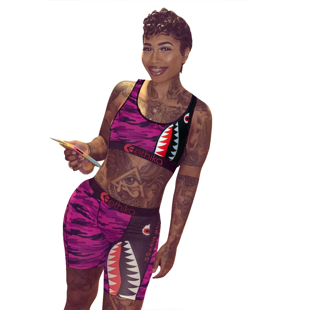 Ethika Women Designer Swimsuit Crop Top Vest + Swim Shorts Trunks Boxers 2 Piece Set Tracksuit Patchwork Shark Camo Swimwear Bikini MAT9, Gray
Ethika Women Designer Swimsuit Crop Top Vest + Swim Shorts Trunks Boxers 2 Piece Set Tracksuit Patchwork Shark Camo Swimwear Bikini MAT9, Gray