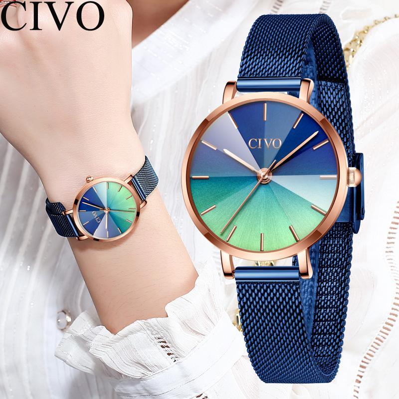 Wristwatches Relogio Feminino 2021 CIVO Fashion Women Watches Top Ladies Watch Stainless Steel Waterproof Female Gift Clock 81111, Mesh blue
Wristwatches Relogio Feminino 2021 CIVO Fashion Women Watches Top Ladies Watch Stainless Steel Waterproof Female Gift Clock 81111, Mesh blue