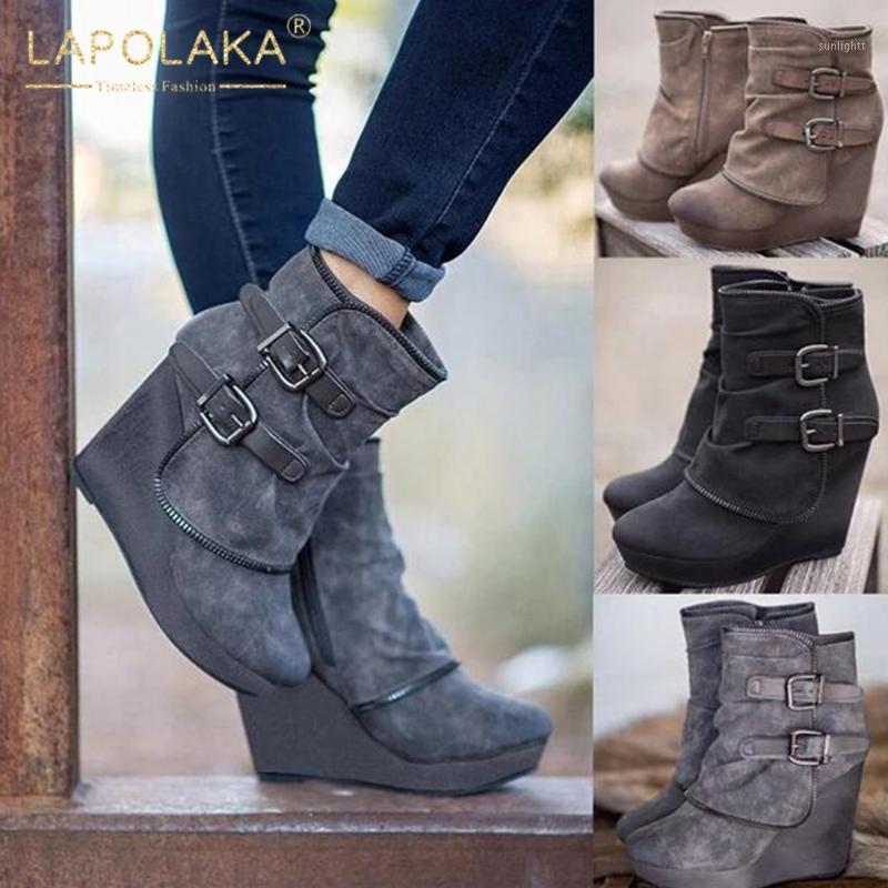 Lapolaka 2020 New Design Big Size 43 Zip Up Ankle Boots Woman Shoes Platform Wedge High Heels Concise Fashion Boots Female1, Khaki
Lapolaka 2020 New Design Big Size 43 Zip Up Ankle Boots Woman Shoes Platform Wedge High Heels Concise Fashion Boots Female1, Khaki