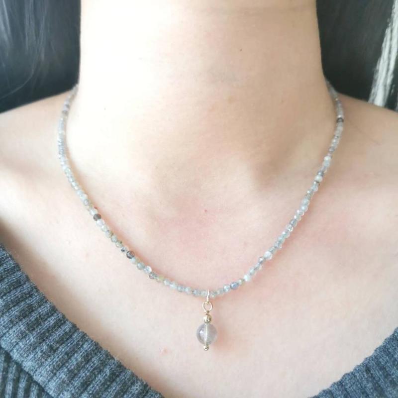 Labradorite Moonstone Necklace Faceted Natural Gemstones 14K Gold Filled Charms Pendant Women Gift
Labradorite Moonstone Necklace Faceted Natural Gemstones 14K Gold Filled Charms Pendant Women Gift