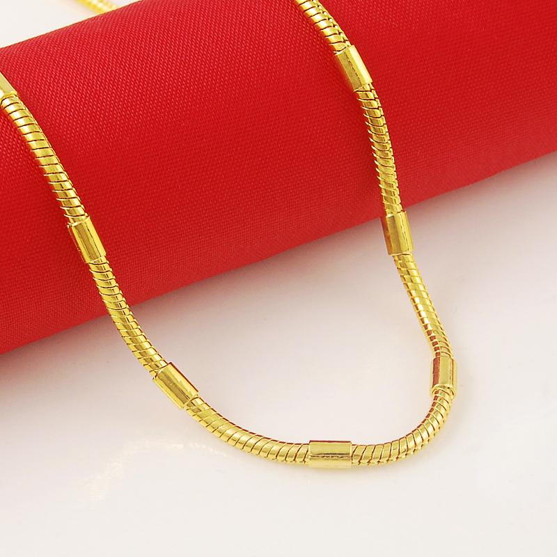 Pendant Necklaces 3MM Wide 24K Pure Gold Color Mens Womens Fashion Hiphop Vintage Jewelry Snake Chain Neckalce For Luxury Party Accessory
Pendant Necklaces 3MM Wide 24K Pure Gold Color Mens Womens Fashion Hiphop Vintage Jewelry Snake Chain Neckalce For Luxury Party Accessory