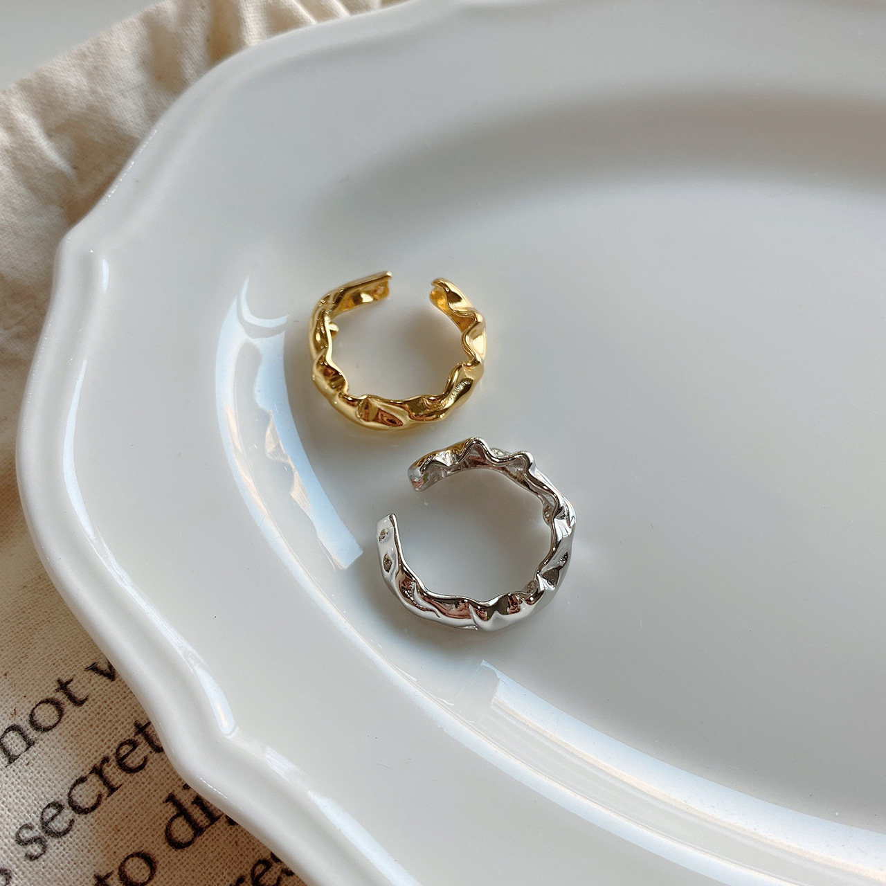 New minimalism design 925 sterling silver vintage jewelry handmade designer adjustable rings plicated open wires rings for men women