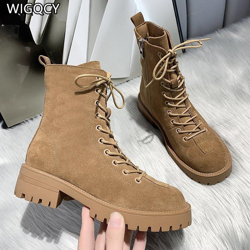 2020 autumn new mid-tube snow boots women's cotton shoes British style thick-soled boots plus velvet warm flat, Black
2020 autumn new mid-tube snow boots women's cotton shoes British style thick-soled boots plus velvet warm flat, Black