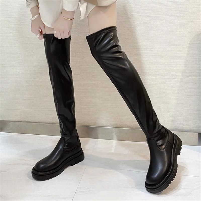 Black Long Boots Women Shoes Platform Over The Knee Boots Flat Thigh High Fashion 2021 Spring Thick Sole Botas Mujer 35-40, 01
Black Long Boots Women Shoes Platform Over The Knee Boots Flat Thigh High Fashion 2021 Spring Thick Sole Botas Mujer 35-40, 01