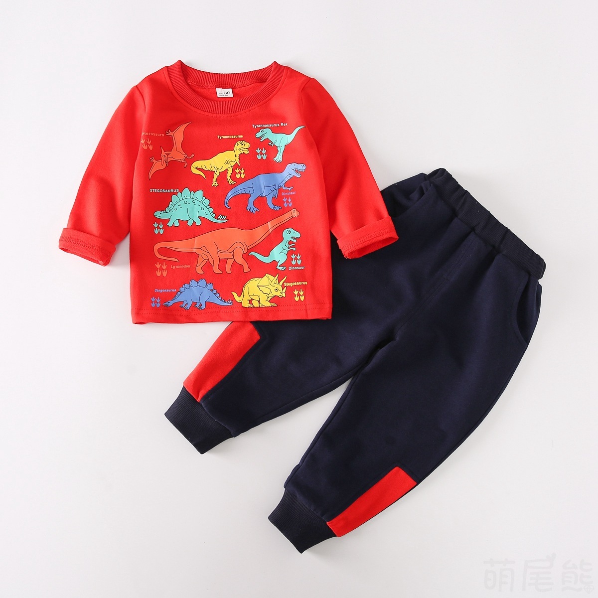 2020 Autumn Soft Cotton Baby Boys Clothes Set Newborn Baby Clothing Long Sleeve Sweatshirt Tops+Pants 2Pcs Infant Sport SuitX1019