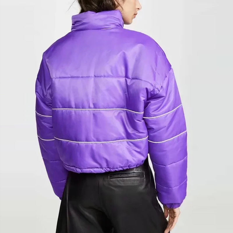 Winter Jacket Women Coat Parka Reflective Cotton Padded Warm Streetwear Women Winter Coat 201027