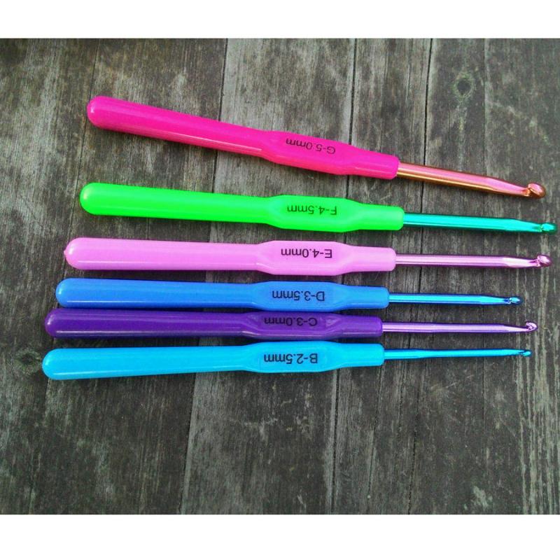 6pcs 14cm Handle Aluminum Multicolor Crochet Hooks Knit Plastic Handle Aluminum Crochet Hooks Knit Needles Weave Craft 2.0-5.0mm
6pcs 14cm Handle Aluminum Multicolor Crochet Hooks Knit Plastic Handle Aluminum Crochet Hooks Knit Needles Weave Craft 2.0-5.0mm