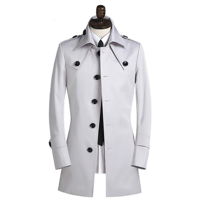 Mens trench coats grey man Single breasted coat men clothes spring autumn fashion slim overcoat long sleeve 2020 new designer, Black
Mens trench coats grey man Single breasted coat men clothes spring autumn fashion slim overcoat long sleeve 2020 new designer, Black