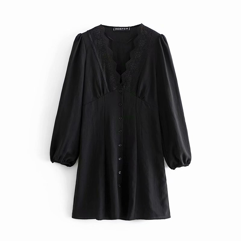 2021 New Elegantes Sexy Moda Senhoras Rendas Com Decote Em v Vestidos Doce Feminino Streetwear a Linha Vestido Meninas Chiques Bvi0, Black
2021 New Elegantes Sexy Moda Senhoras Rendas Com Decote Em v Vestidos Doce Feminino Streetwear a Linha Vestido Meninas Chiques Bvi0, Black