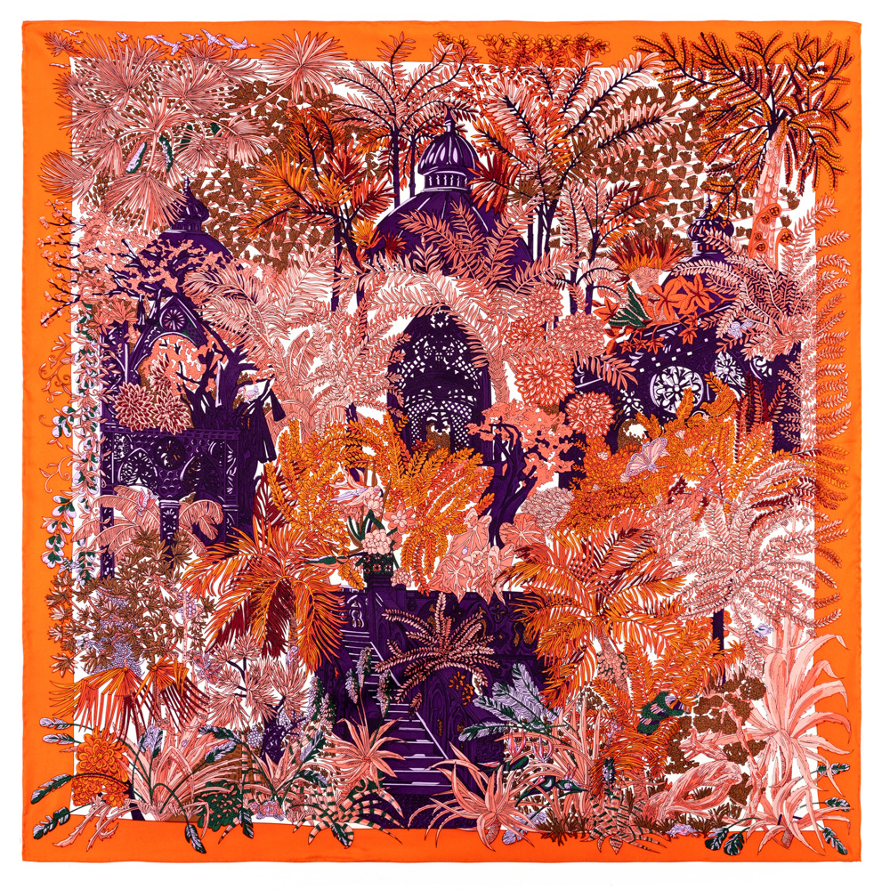 Square 100% Silk Scarf Shawl Hijab 90*90cm Women Head Scarves Double-Sided Hand Rolled Edge Scarfs for Hair Wrapping