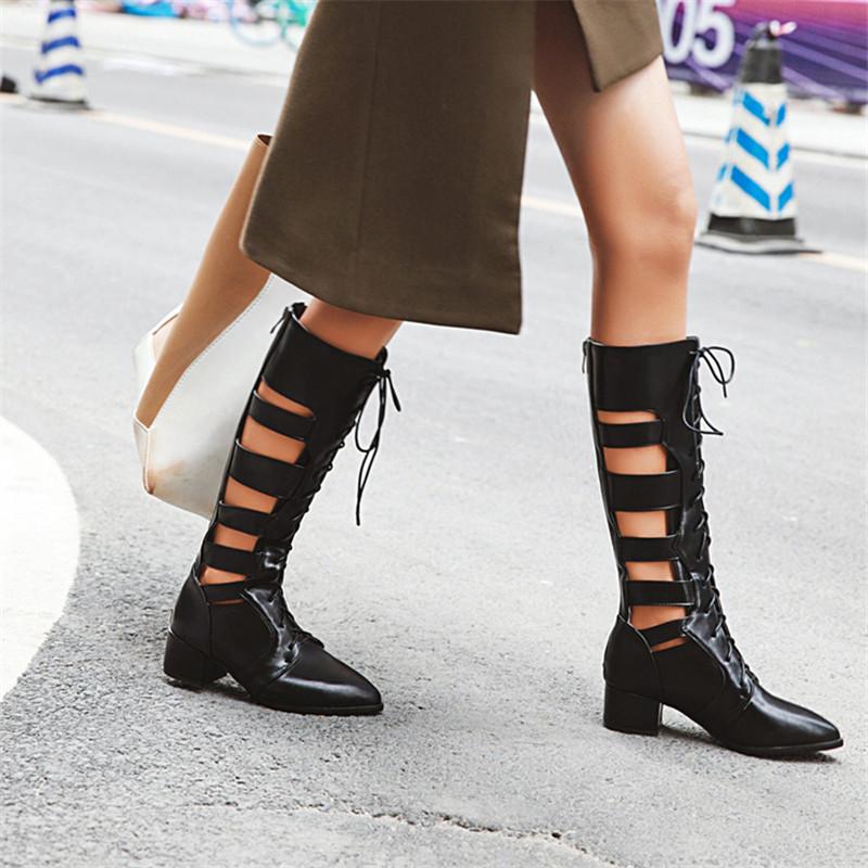 Fashion Sexy Ladies Knee High Boots Sandals Hollow Out cross tied Belt Square High Heel Women's Gladiator Sandal Boot 34-46, Brown
Fashion Sexy Ladies Knee High Boots Sandals Hollow Out cross tied Belt Square High Heel Women's Gladiator Sandal Boot 34-46, Brown