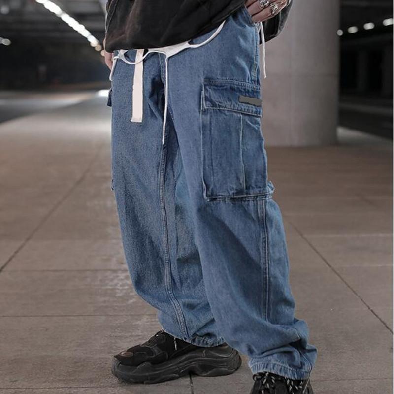 Japanese Streetwear Blue Black Straight Jeans Men High Street Fashion Denim Overalls Hip Hop Trousers Male Cargo Pants
Japanese Streetwear Blue Black Straight Jeans Men High Street Fashion Denim Overalls Hip Hop Trousers Male Cargo Pants