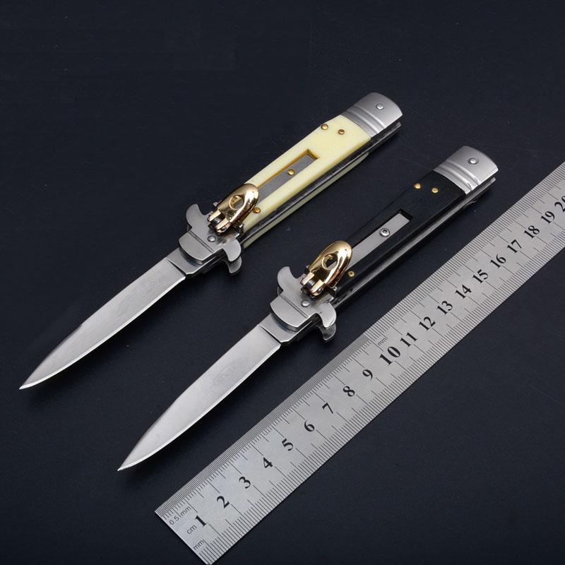 Good quality 9 Inch Italian AB Mafia Stiletto Horizontal Tactical Folding Knife 440C Blade Camping Hunting Survival auto Knifes C81 EDC Tool
Good quality 9 Inch Italian AB Mafia Stiletto Horizontal Tactical Folding Knife 440C Blade Camping Hunting Survival auto Knifes C81 EDC Tool