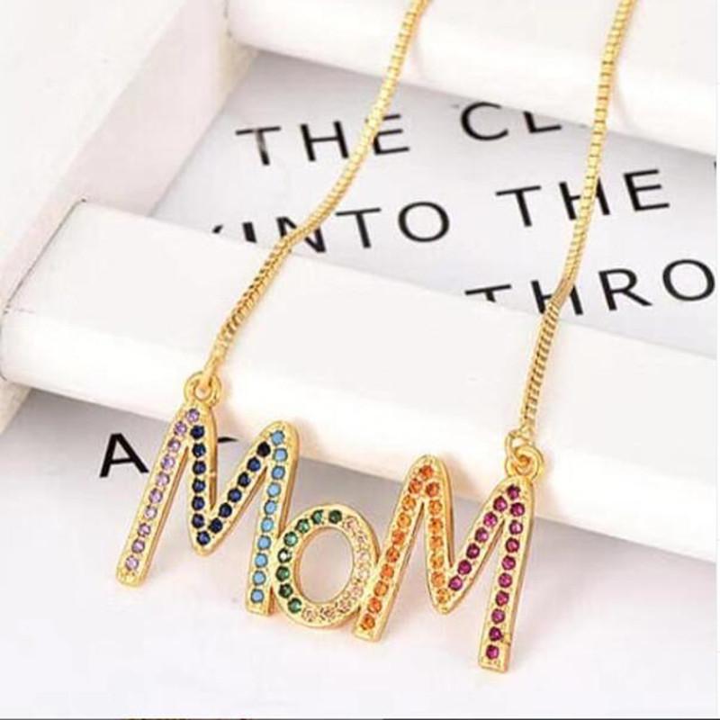 2020 Mother's Day nice jewelry love gifts genuine 925 sterling silver letter MOM pendent necklace for women with tiny rainbow cz
2020 Mother's Day nice jewelry love gifts genuine 925 sterling silver letter MOM pendent necklace for women with tiny rainbow cz