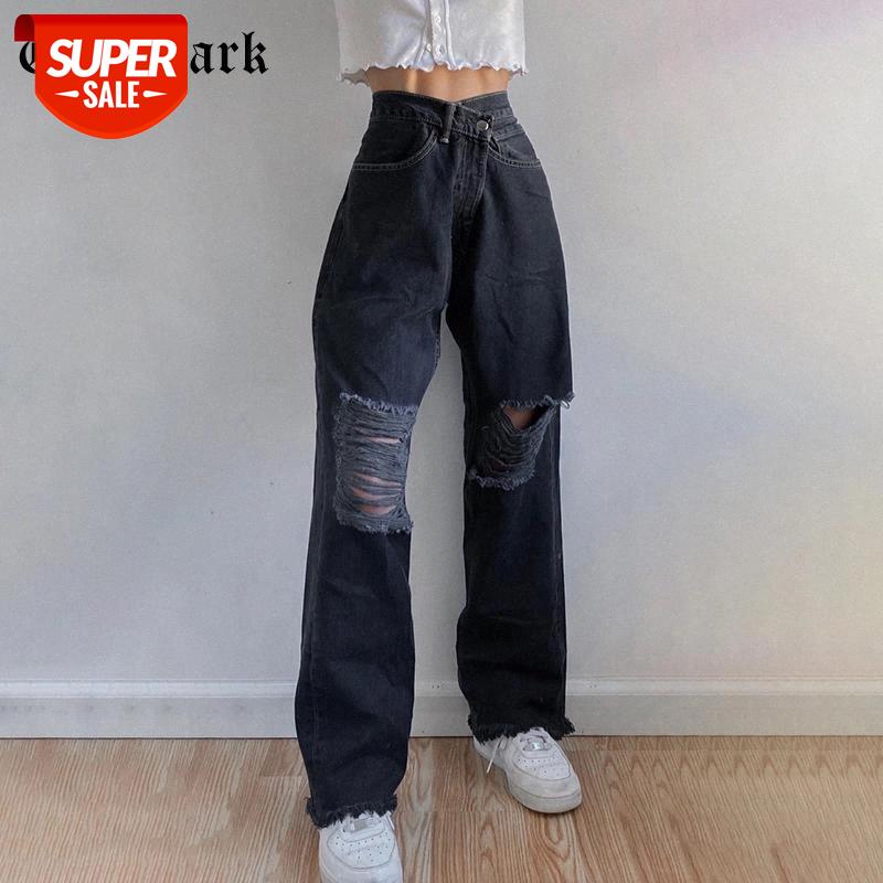 Goth Dark Gothic Hip Hop Black Jeans Wide Leg High Waist Korean Style Streetwear With Hole Pants Girls Loose Lady Jogging Wear #a45c, Black;white
Goth Dark Gothic Hip Hop Black Jeans Wide Leg High Waist Korean Style Streetwear With Hole Pants Girls Loose Lady Jogging Wear #a45c, Black;white