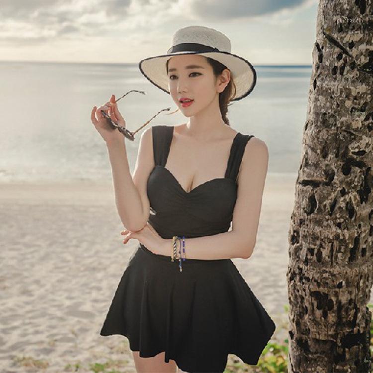 Black Swimsuit Women Summer One - Piece Swimwear Female Skirt Bathing Suit Push up Slimming Korean Beach Swimdress Cotton Nylon1
Black Swimsuit Women Summer One - Piece Swimwear Female Skirt Bathing Suit Push up Slimming Korean Beach Swimdress Cotton Nylon1