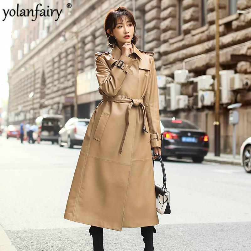 2020 Long Genuine Leather Jacket Women 100% Sheepskin Coat Spring Autumn Windbreaker Luxury Leather Jackets Women KJ3524, Black
2020 Long Genuine Leather Jacket Women 100% Sheepskin Coat Spring Autumn Windbreaker Luxury Leather Jackets Women KJ3524, Black