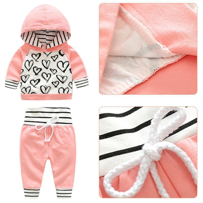 Fashionable Cute Baby Newborn Baby Girl Clothes Hooded Sweatshirt Striped Pants 2 Piece Cotton Sportswear Set1, As pic
Fashionable Cute Baby Newborn Baby Girl Clothes Hooded Sweatshirt Striped Pants 2 Piece Cotton Sportswear Set1, As pic