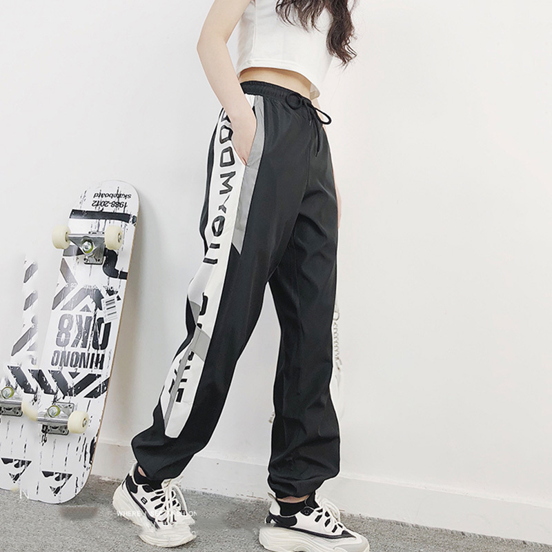 Hip Hop Harem Pant woman Letter Printed Jogger pants women's High Waist pants Spring Harajuku trousers women pantalon femme 201228