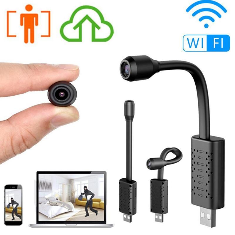 

Surveillance Cameras With Wifi Mini Camera IP USB Full HD 1080P P2P CCTV SD Card Cloud Storage Smart AI Human Detection V380 APP